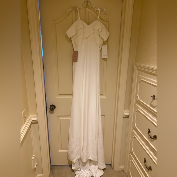 Theia Blake Gown Dress Bride Wedding Prom Special Event Size 8 NWT & Bag - Picture 3 of 14